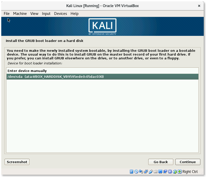 kali linux iso for virtualbox